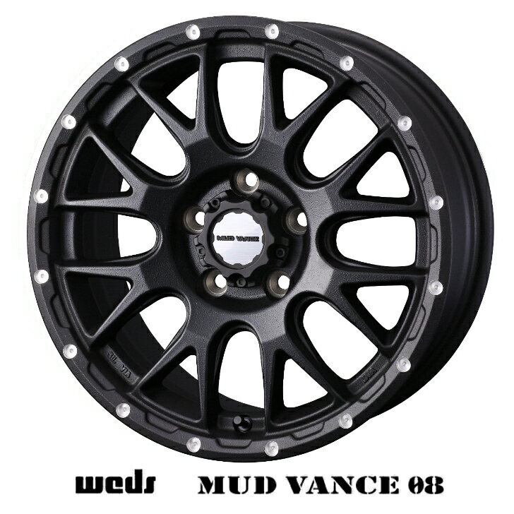 樂天商城 - 17×7.0J インセット+38 5H 114.3 ホイール 4本Weds ウェッズ マッド ヴァンス 08 ブラック 黒 デリカD:5 RAV4 エクストレイル (T32) SUV