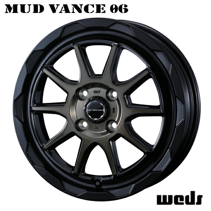 16��6.0J ���󥻥å� +40 4H-100 ���� �ۥ����� 4��Weds �����å� MUD VANCE 06 �ޥå� ������ �֥�å��饤�� ���å��� �����������������С�