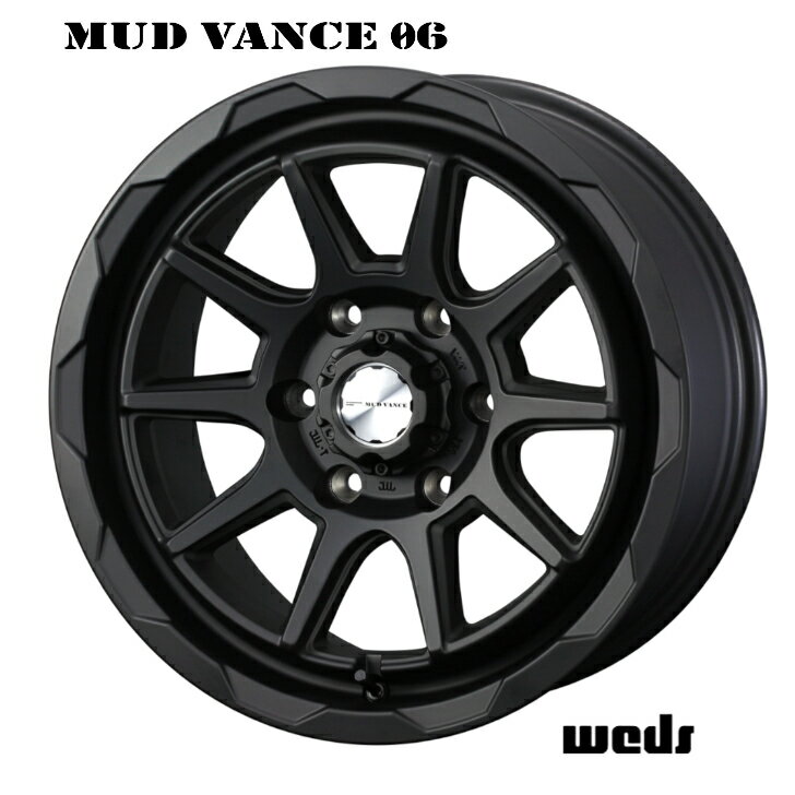 16×6.5J インセット +38 6H 139.7 新品 ホイール 4本Weds ウェッズ MUD VANCE 06 マッド ヴァンス ブラックハイエース レジアスエース