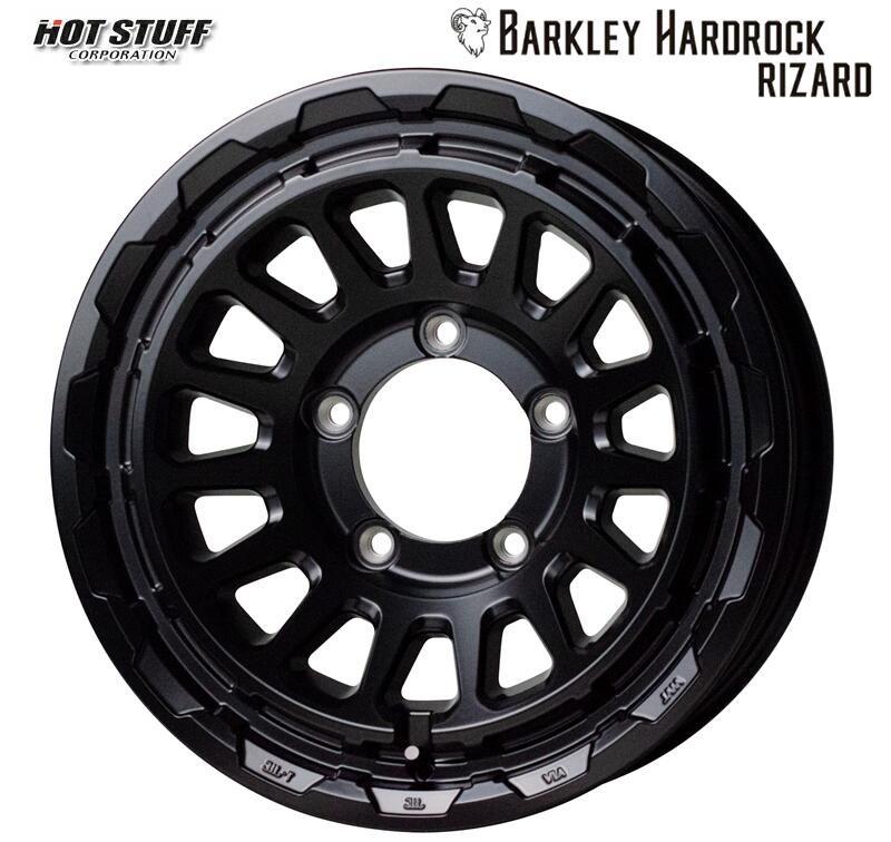 ジムニー 専用 SUZUKI JIMNY / 新品 ホイール 4本16×5.5J インセット +20 5-139.7 16インチ ブラック系 黒ホットスタッフ バークレイ ハードロック リザード