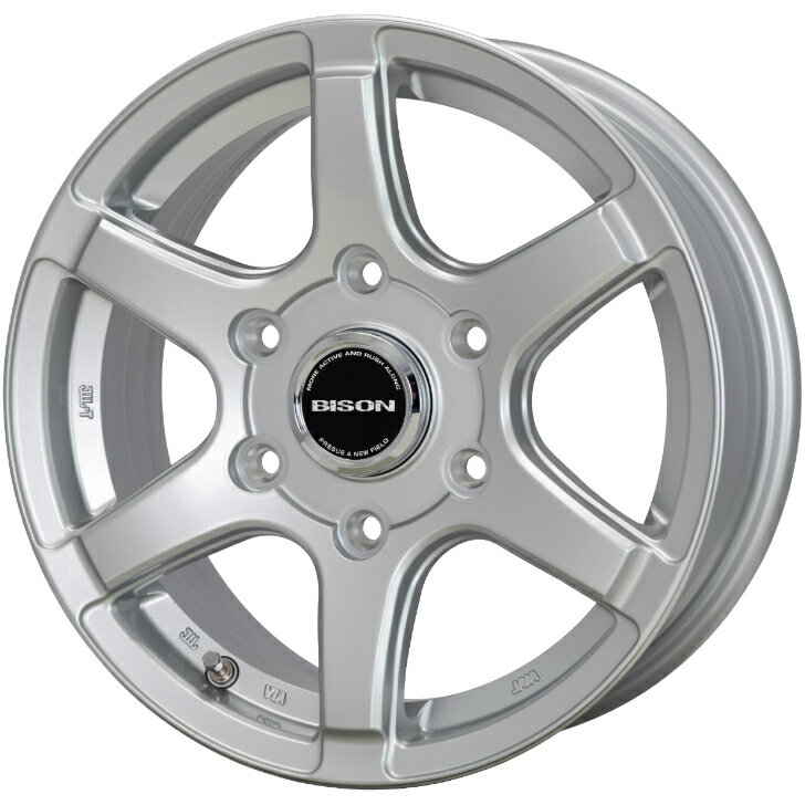 15×6.0J インセット +33 6H 139.7 ホットスタッフ バイソン BN 04 シルバーグリップマックス ICE X 195/80R15C 200系 ハイエース レジアスエース