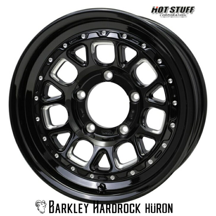 16×5.5J インセット+20 5-139.7 新品 ホイール 4本ホットスタッフ バークレイ ハードロック ヒューロン ジムニー JIMNY