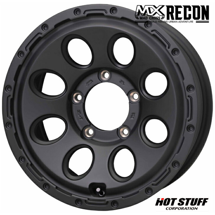 ジムニーシエラ ジムニーノマド15×6.0 インセット 0 5-139.7 ホイール 4本ホットスタッフ マッドクロス リーコン ブラック 黒