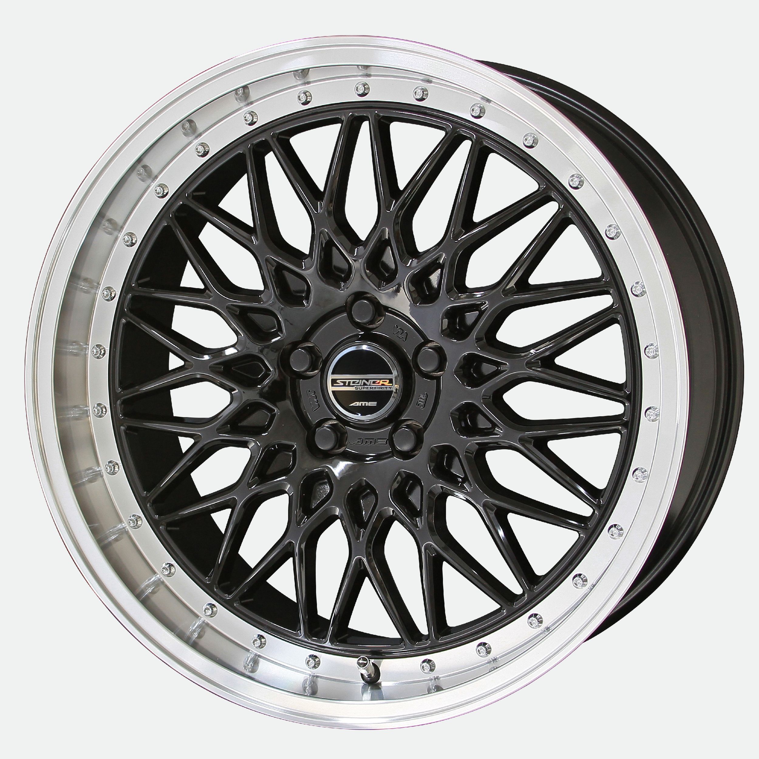 STEINER FTXシュタイナー エフティーエックスメッシュ ブラック18×7.5J 48/ 53 5H114.3 18インチ新品 ホイール 4本セットノア ヴォクシー C-HR エスティマ ステップワゴン ヴェゼル オデッセイ