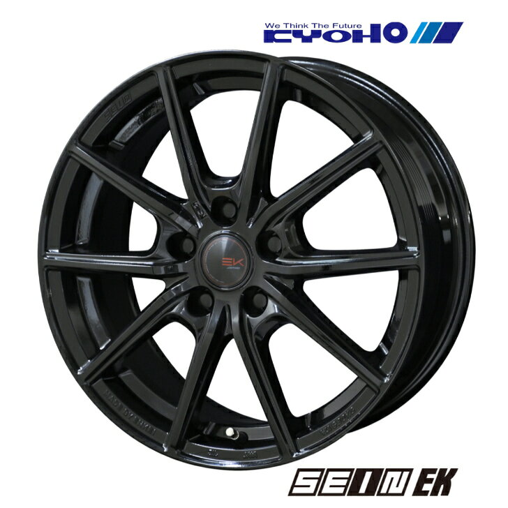 15×6.0J インセット+45 5-100 新品 ホイール 4本共豊コーポレーション SEIN EK ザイン ブラックカローラ シエンタ プリウス