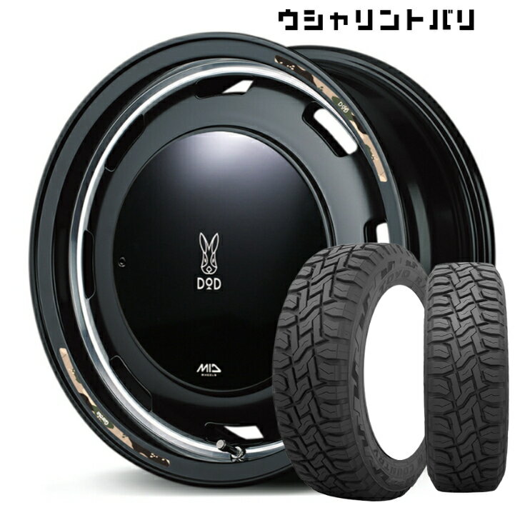 乐天商城 - ジムニーシエラ JIMNY 新品 タイヤ ホイール16×6.0J インセット-5 5H 139.7 ブラック 黒MID マルカ ウシャリントバリ オフ系 アウトドアトーヨー オープンカントリー R/T 215/70R16