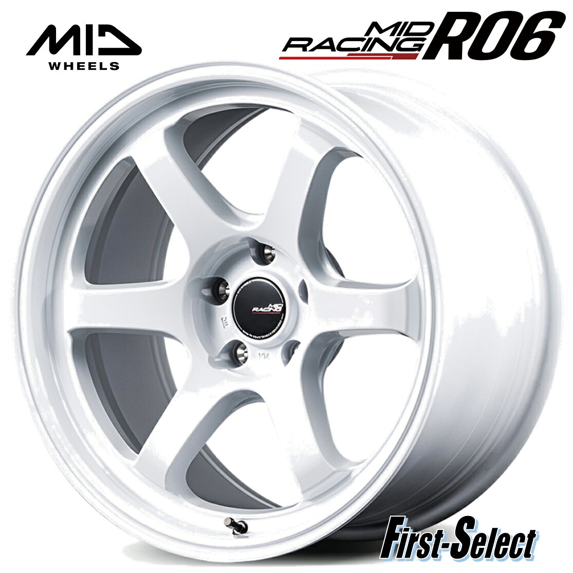 86 BRZカローラスポーツ50系 30系プリウスMID RACING R0618inch 7.5J 5H100 +48ホワイト新品 ホイール4本セット軽量ホイール