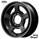 16×5.5J インセット+20 5-139.7 ハブ径 φ108.8新品 ホイール 4本セット MID マルカ ガルシア シカゴ5ジムニー 5スポーク ブラッ...