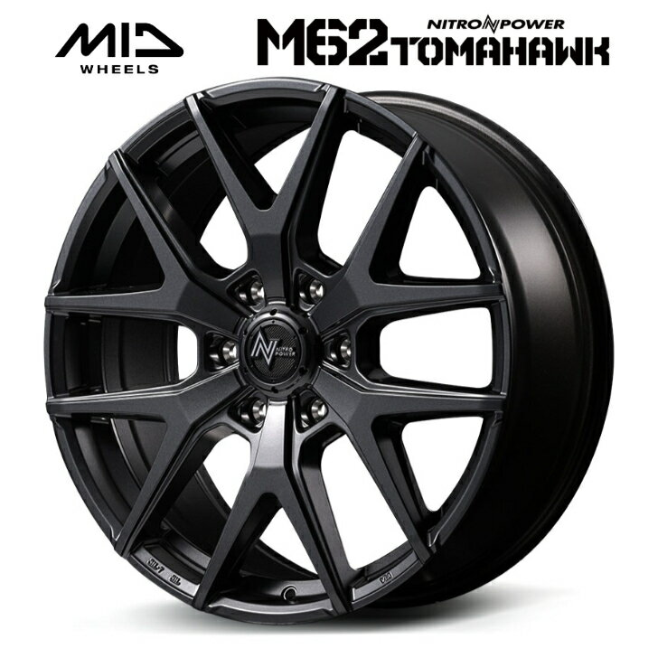 ハイエース レジアスエース 200系17×6.5J インセット+38 6-139.7 新品 ホイール 4本MID マルカサービス ナイトロパワー M62 トマホーク