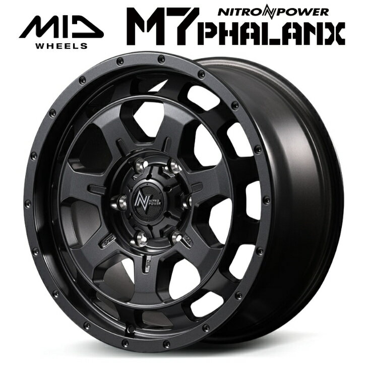 樂天商城 - ランドクルーザー 300 ランクル 300系18×8.0J インセット+55 6-139.7 新品 ホイール 4本MID マルカサービス M7 ファランクス ブラック 黒