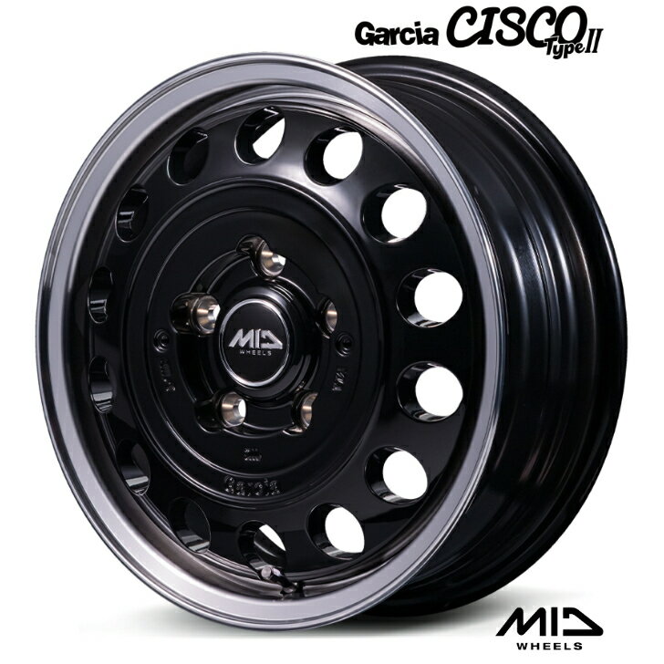 タウンエース ライトエース タウンエースバン14×5.0J インセット+48 5-114.3 新品 ホイール 4本MID マルカサービス ガルシア シスコ タイプ2 黒