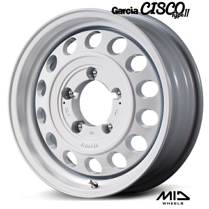 Rakuten - ジムニー JIMNY16×5.5J インセット+20 5-139.7 新品 ホイール 4本MID マルカサービス ガルシア シスコ タイプ2 ホワイト