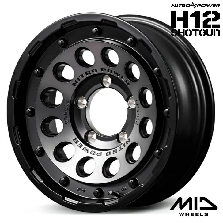 Rakuten - 16×6.0J インセット-5 5-139.7 新品 ホイール 4本MID マルカ サービス ナイトロパワー H12 ショットガンジムニーシエラ ジムニーノマド