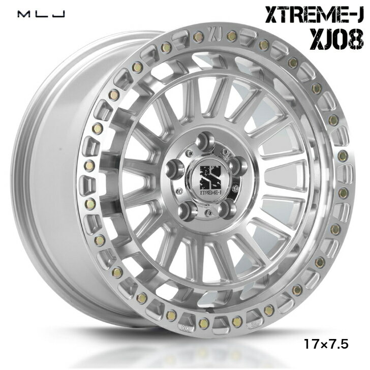Rakuten - デリカD5 RAV417×7.5J インセット +42 5-114.3 グロス マシーンドMLJ エクストリーム J XJ 08 新品 ホイール 4本