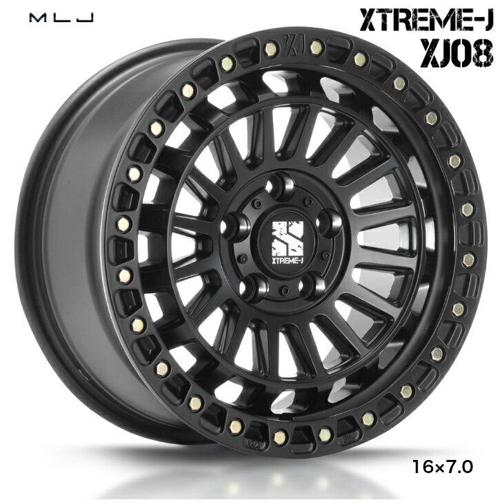 Rakuten - デリカD5 RAV416×7.0J インセット +35 5-114.3 サテン ブラックMLJ エクストリーム J XJ 08 新品 ホイール 4本