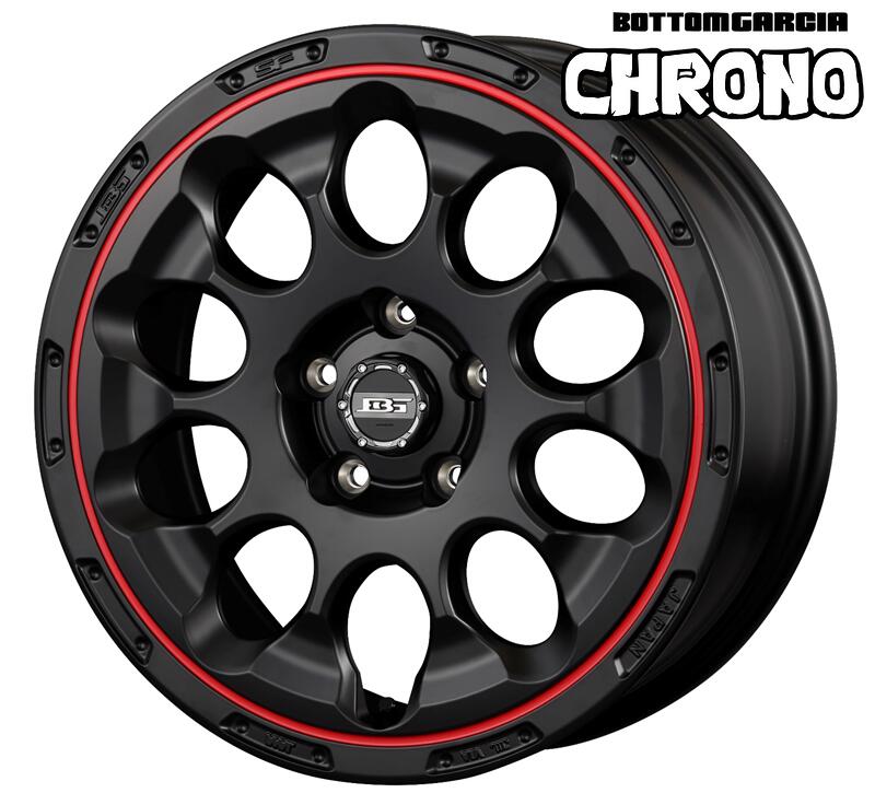 乐天商城 - 17×7.0J インセット +38 5H-114.3 黒 赤 ラインデリカD:5 RAV4 ハリアー キックス エクストレイル新品 ホイール 4本 ケイアイティ ボトムガルシア クロノ