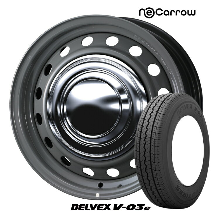 乐天商城 - 15×6.0J インセット +35 6H 139.7 Weds ウェッズ ネオキャロ グレー クロームトーヨー V 03e 195/80R15 107/105Nハイエース