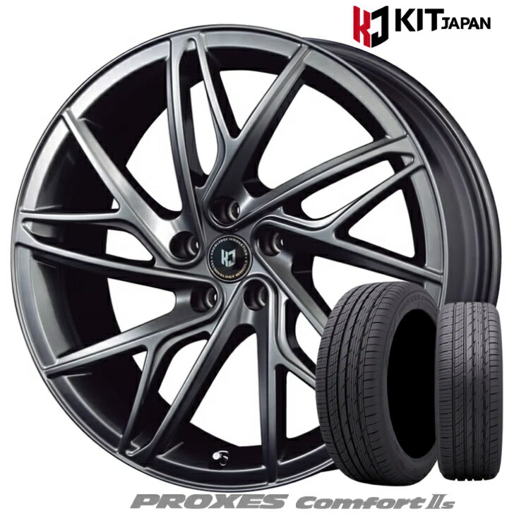 アルファード ヴェルファイア 40系 20×8.5J インセット +40 5-120 ブラック グレーKIT ケイアイティ レヴゲイン レブゲイン NR35Sトーヨー プロクセス コンフォート IIs 245/45R20