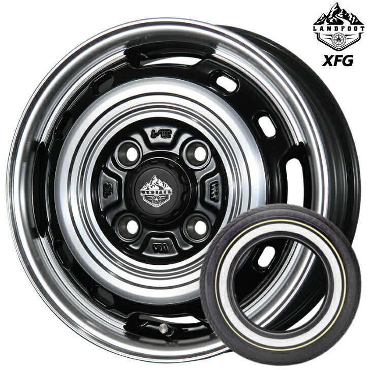 サクシード プロボックス TOPY LANDFOOT XFG ランドフット14インチ 5.0J +39 4H100 トピー ALLENCOUNTER CLASSIC OVAL 165/80R14 97/95N LT ホワイトリボン