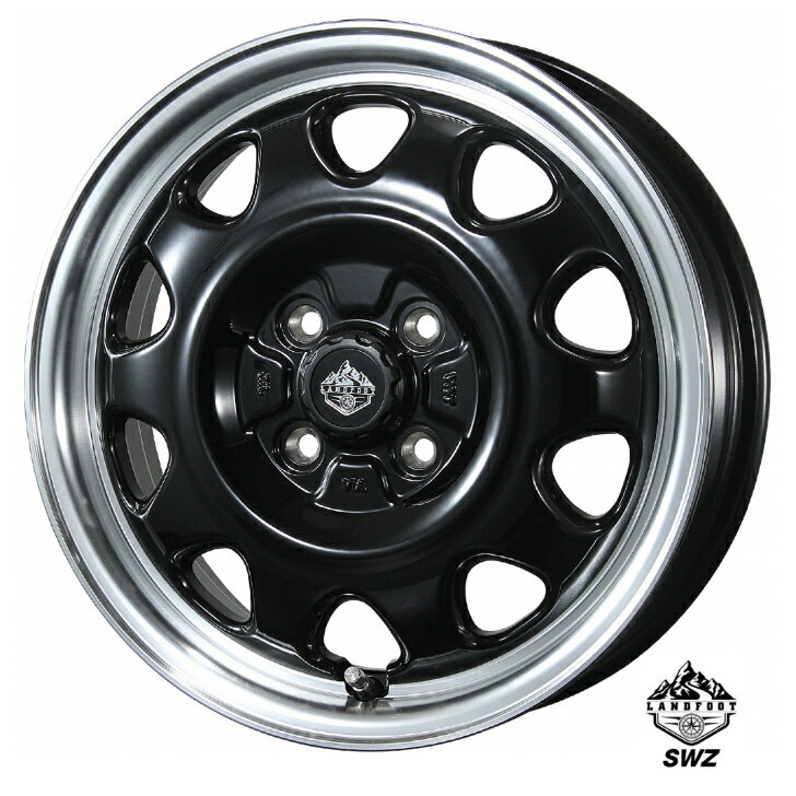 14×4.5J インセット +45 4-100 14インチ 新品N-BOX タント ウェイク ワゴンR ラパン ハスラーTOPY トピー LANDFOOT ランドフット SWZ