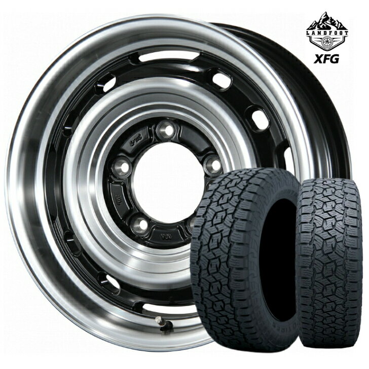 JIMNY スズキ ジムニー / 新品 タイヤ ホイール 4本 ブラック 黒16×5.5J インセット +20 5H139.7 トピー ランドフット XFG175/80R16 91S トーヨー オープン カントリー A/T スリー