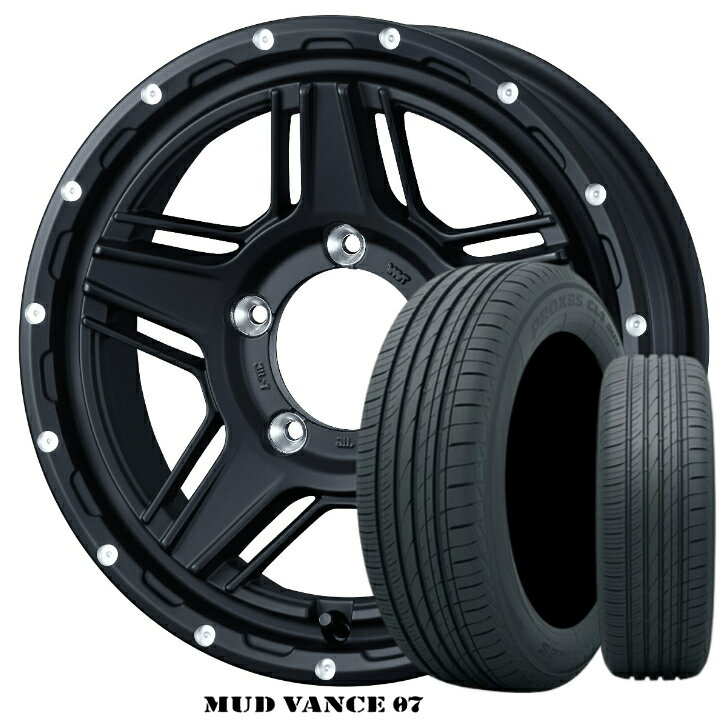 乐天商城 - ジムニー JIMNY 新品 タイヤ ホイール 4本 ブラック ごつい16×5.5J インセット +22 5H139.7 マッド ヴァンス07 黒175/80R16 91S トーヨー プロクセス PROXES CL1 SUV