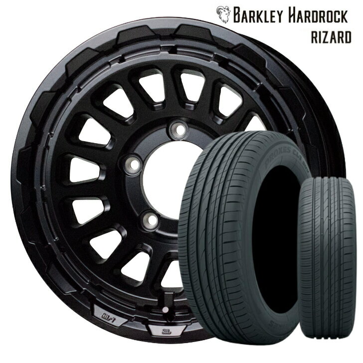 Rakuten - スズキ ジムニー JIMNY タイヤ ホイール 4本 新品 16インチ 5.5J インセット+20 5H 139.7 ブラック 黒ホットスタッフ ヴァークレイ ハードロック リザード175/80R16 91S トーヨー プロクセス PROXES CL1 SUV