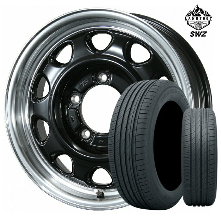 JIMNY スズキ ジムニー / 新品 タイヤ ホイール 4本 ブラック 黒16×5.5J インセット +20 5H139.7 トピー ランドフット SWZ175/80R16 91S トーヨー プロクセス PROXES CL1 SUV