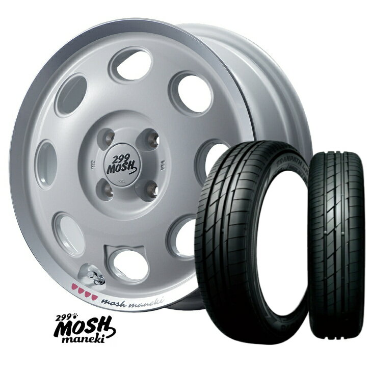 楽天ファーストセレクト14×4.5J インセット +45 4H-100 4本 ホワイト155/65R14 75H 新品 サマータイヤ ホイール セットMID マルカ サービス 299 MOSH maneki マネキTOYO TIRES トーヨー TRANPATH LuK トランパスN-BOX ウェイク スペーシア デイズ ワゴンR 等