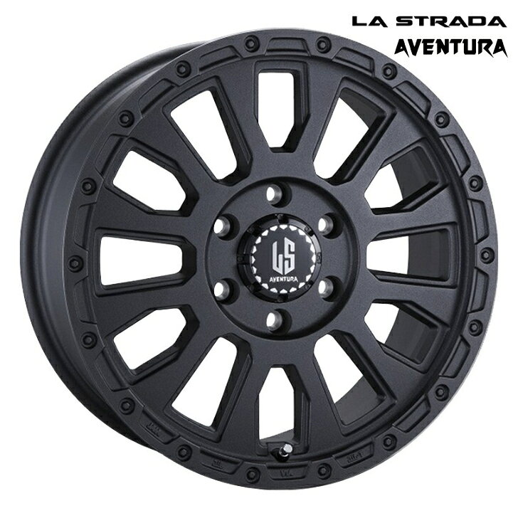 Rakuten - ランドクルーザープラド FJクルーザー ハイラックス20×8.5J インセット+22 6-139.7 新品 ホイール 4本阿部商会 ラ ストラーダ アヴェンチュラ ブラック