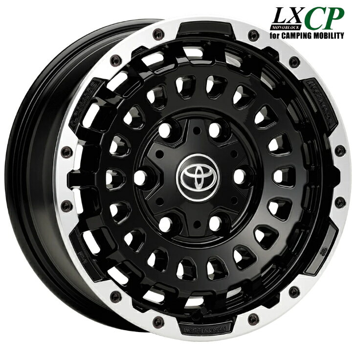 Rakuten - 15×6.0J インセット +30 6H 139.7 ハブ径 106.2φ トヨタ ハイエース / 新品 ホイール 4本 ブラック 黒LXモード LX CP 15インチ 6.0 +30 6-139.7