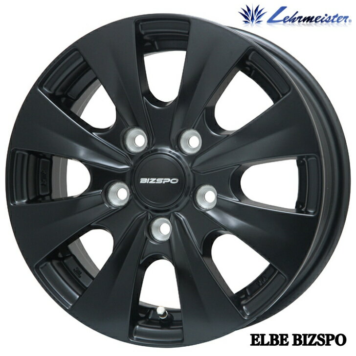 14×5.0J インセット +50 5-114.3 ブラックLEHRMEISTER ELBE BIZSPO タウンエース