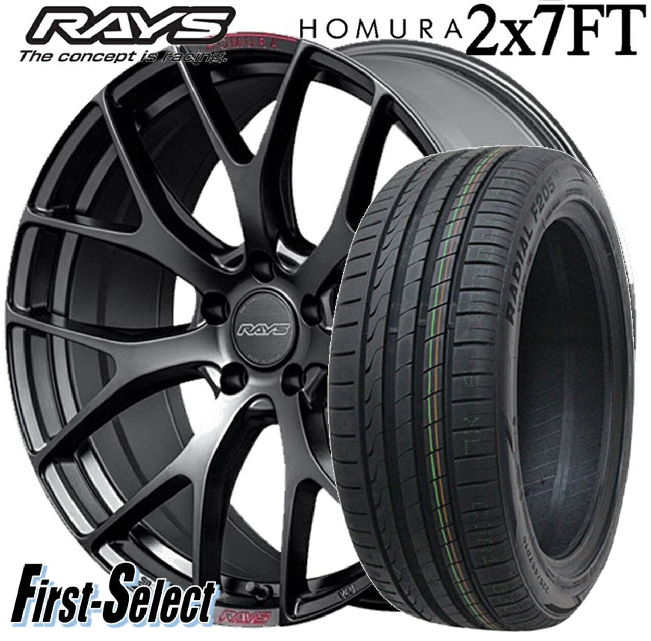 RAYS HOMURA 2X7FTSPORT EDITIONレイズ ホムラツーバイセブンエフティースポーツエディション20inch 8.5J +38 5H114.3245/40R20特選輸入タイヤ20/30系アルファード ヴェルファイア新品 タイヤ・ホイール 4本セット