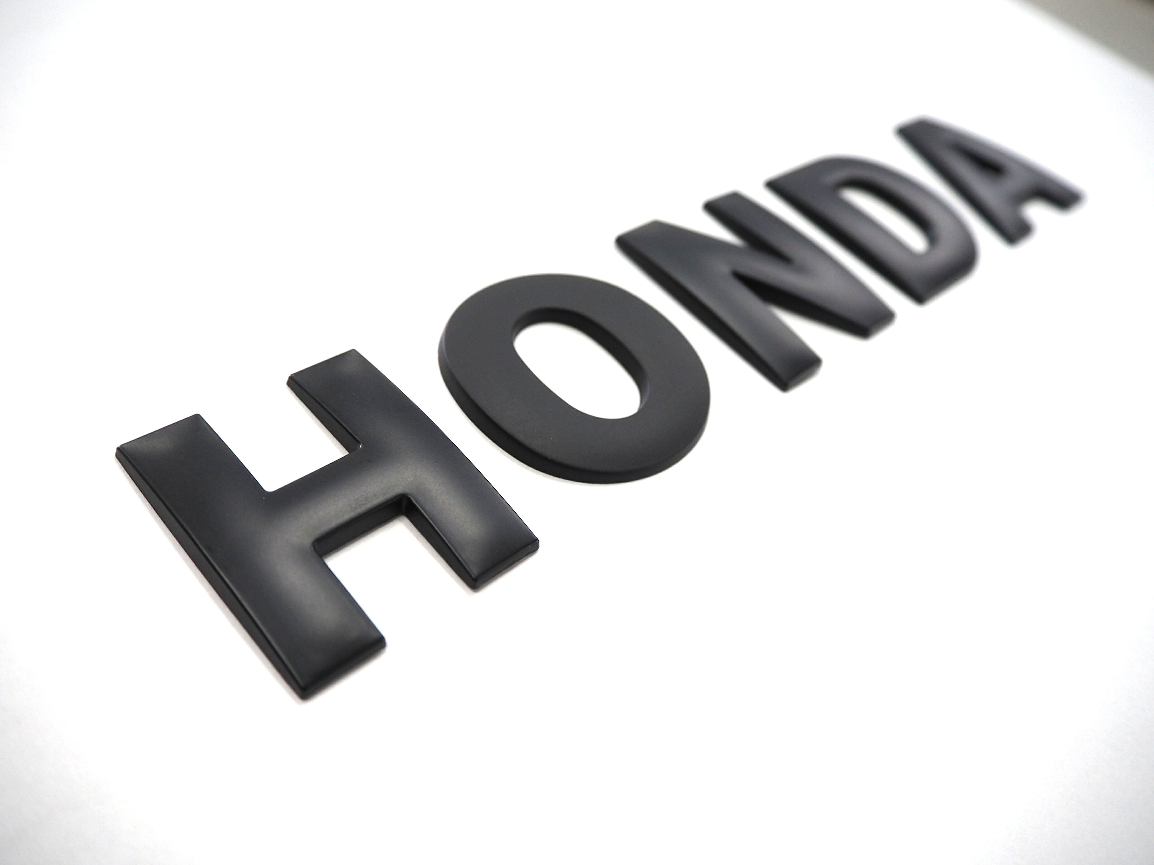 Other - HONDA ホンダ 3D アルファベット ロゴ パーツ立体的 ロゴ マット ブラック ドレスアップ エンブレム