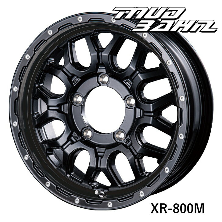 Rakuten - 16×5.5 インセット+0 5H 139.7 ホイール 4本インターミラノ マッドバーン XR-800M ブラック 黒ジムニーシエラ ジムニーノマド