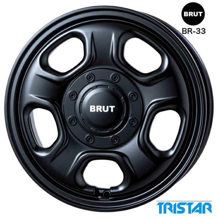 Rakuten - タント キャスト ウェイク N-BOX デイズ ワゴンR14×4.5J インセット+45 4-100 ブラック 黒トライスター ブルート BRUT BR-33 新品 ホイール 4本