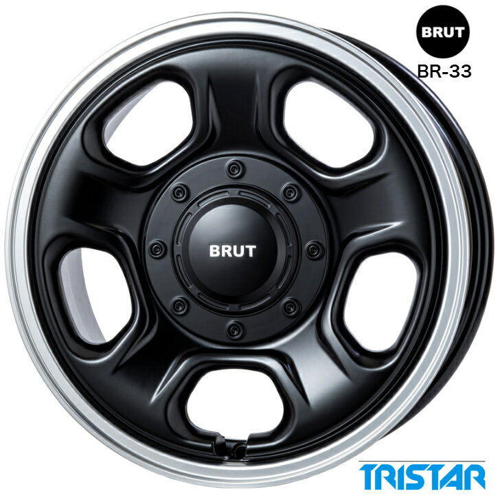 乐天商城 - 16×6.5J インセット+30 10H 100 114.3 ブラックトライスター ブルート BRUT BR-33 新品 ホイール 4本
