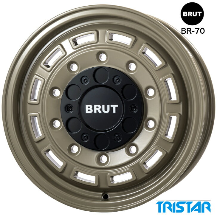 樂天商城 - 200系 ハイエース16×6.5J インセット+38 6-139.7 ベージュ トライスター ブルート BRUT BR-70 新品 ホイール 4本