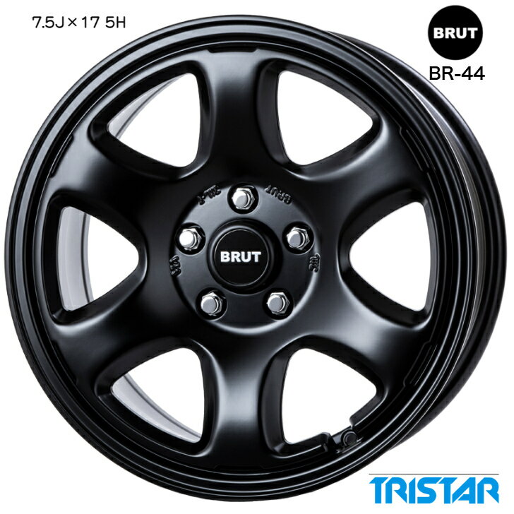 Rakuten - ジープ JEEP ラングラー JK/JL17×7.5J インセット+40 5-127 ブラック 黒トライスター ブルート BRUT BR-44 新品 ホイール 4本