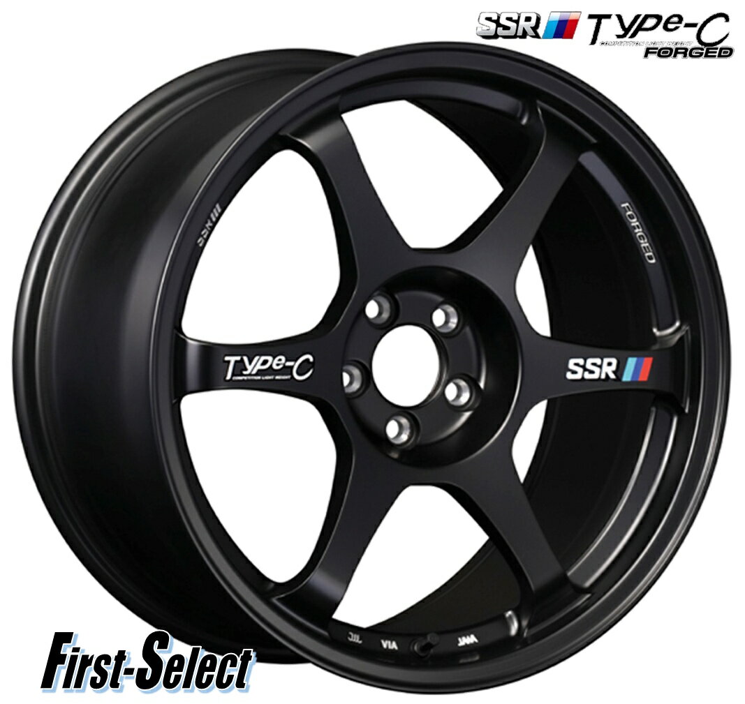 スカイラインR32 R33 R34RX-7鍛造SSRType-C FORGED18inch F/8.5J+44R/9.5J+38 5H114.3スプリントブラック