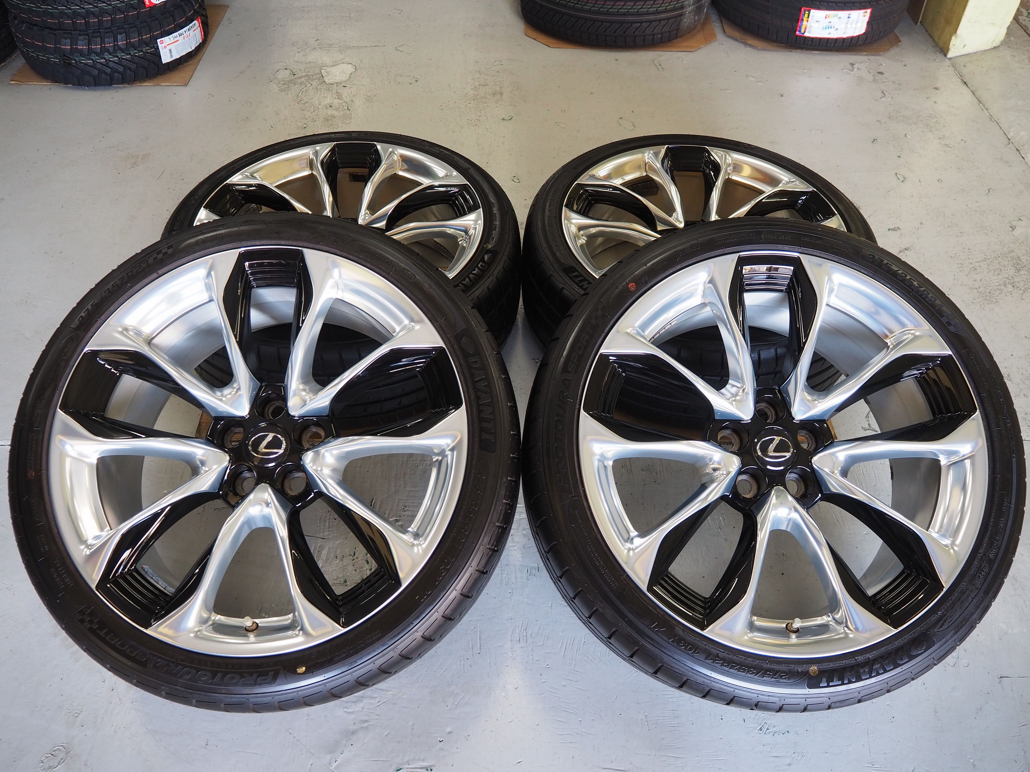 Rakuten - 美品レクサス LC純正F/21inch 8.5J 5H120+25R/21inch 9.5J 5H120+25バリ山中古タイヤF/245/40R21R/275/35R21
