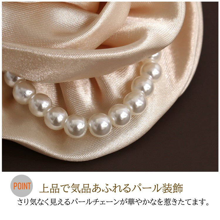 パーティードレス リュクス ミモザのコサージュ ブローチ セレモニー 結婚式 入学式 卒業式 セレモニー パール 花 フォーマル 上品 おしゃれ ストールピン 同窓会 謝恩会 発表会 七五三【あす楽_土曜営業】あす楽地域関西から九州限定【RCP】｜アングル2