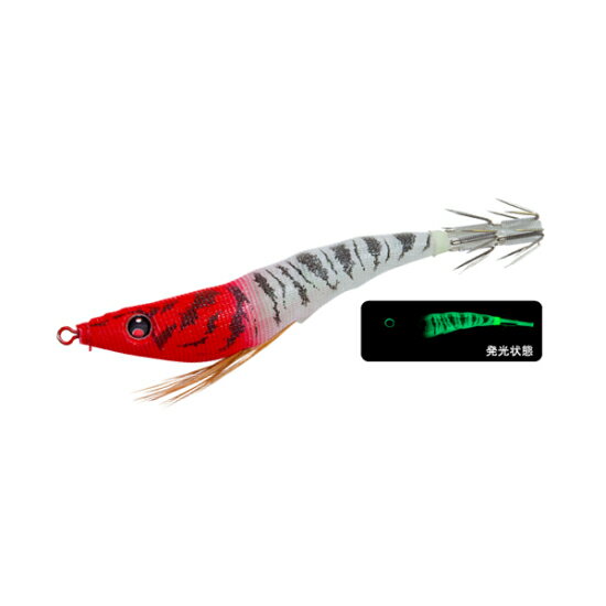 DUEL イージースリム 95mm 14.LRH 夜光レッドヘッド オモリグ イカメタル イカ エギ スッテ ドロッパー