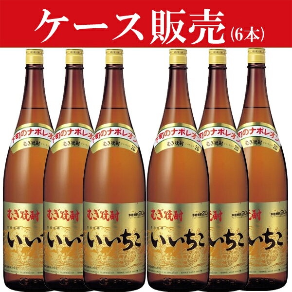 【ケース販売】　いいちこ　麦焼酎　20度　1800ml瓶(1ケース/6本入り)(★20度)