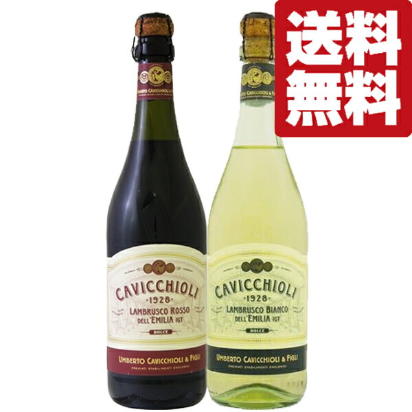 【送料無料・ワイン　飲み比べ】ワインをあまり飲んだことがない方にもオススメ！甘くて美味しいイタリア産　泡赤＆泡白　750ml×2本(北海道・沖縄は送料+990円)