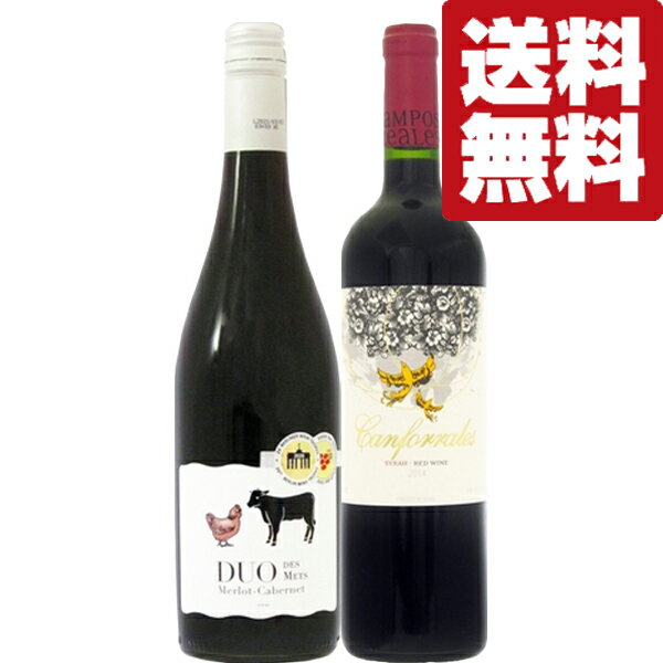 【送料無料・ワイン 飲み比べセット】 当店厳選!焼肉!すき焼き!お肉料理の必需品!相性抜群の赤ワイン 750ml×2本セット(北海道・沖縄は送料+990円)