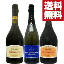 【送料無料・ワイン 飲み比べセット】 フレッシュでフルーティな泡&程よいコクと甘さを楽しめる泡!全て泡! 750ml×3本セット(北海道・沖縄は送料+990円)