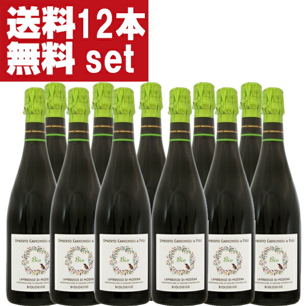 【送料無料！】　カビッキオーリ　ランブルスコ　モデナ　ビオ　有機栽培　泡赤　750ml(1ケース/12本入り)(北海道・沖縄は送料+990円)(1-V224)