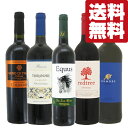 【送料無料・ワイン 飲み比べセット】 肉料理やチーズにぴったり!重みとコクが魅力的なフルボディ赤ワイン 750ml×5本セット(北海道・沖縄は送料+990円)