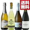 【送料無料・ワイン　飲み比べセット】　シュワシュワっと爽やかで軽快な飲み心地！泡スパークリングワイン　750ml×4本セット(北海道・沖縄は送料+990円)